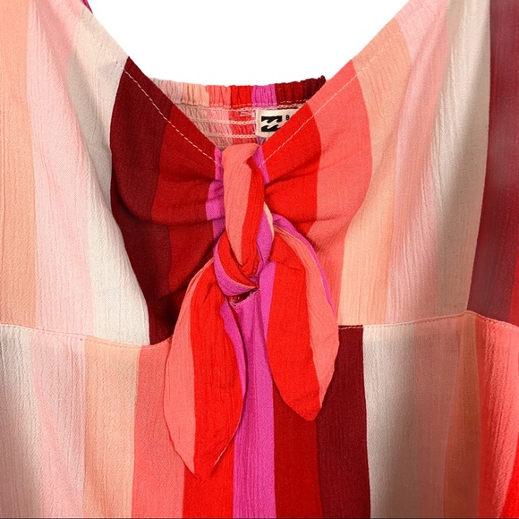 NWT Billabong Red/Pink Striped Hug and Kisses Cami - Picture 9 of 10